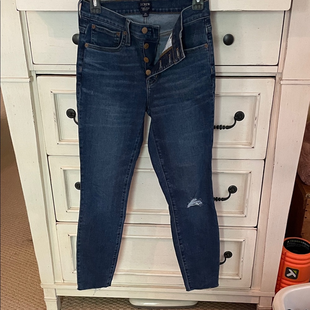 J. Crew High Rise skinny Dark Blue Jeans 26